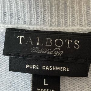 Talbots blue paisley patter cashmere sweater